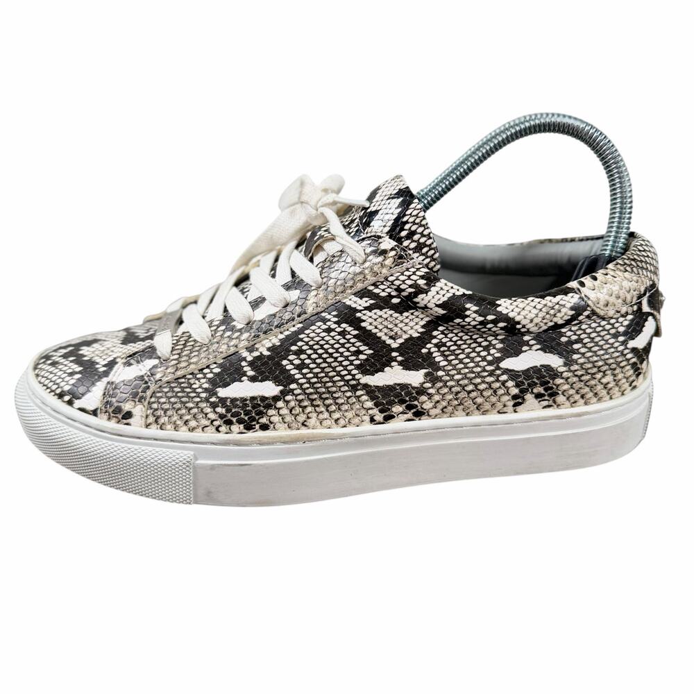 J/SLIDES NYC Lucki Snakeskin Print Lace Up Platform Low Top Sneakers Size 7.5M